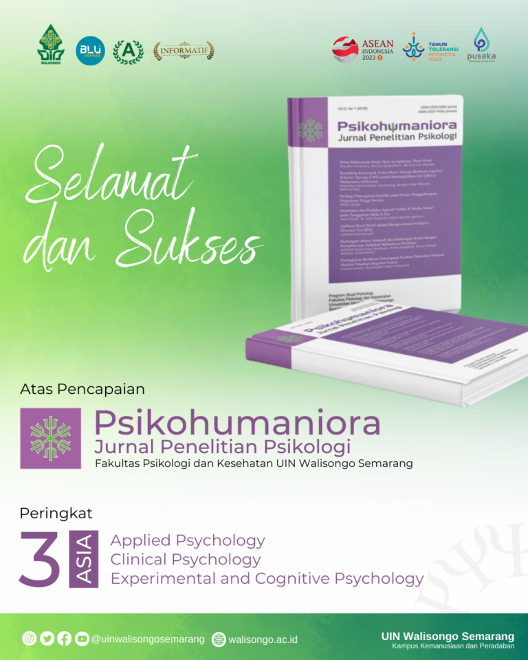 Raih Predikat Q4 di Scimagojr, Psikohumaniora Menjadi Jurnal Psikologi Terbaik ke-tiga di Asia