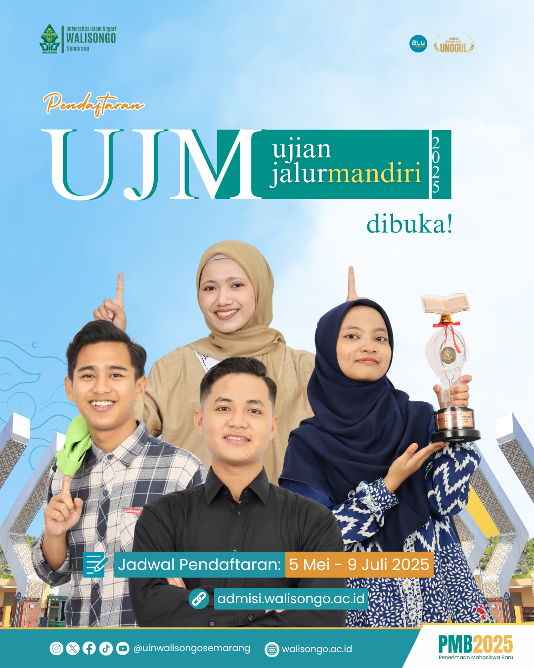 UIN Walisongo Buka Pendaftaran Mahasiswa Baru Jalur Mandiri 2025, Tersedia 446 Kuota untuk 52 Program Studi – UIN Walisongo 1 UIN Walisongo Buka Pendaftaran Mahasiswa Baru Jalur Mandiri 2025, Tersedia 446 Kuota untuk 52 Program Studi – UIN Walisongo