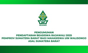 PENGUMUMAN PENDAFTARAN BEASISWA RAJAWALI 2025 PEMPROV SUMATERA BARAT BAGI MAHASISWA UIN WALISONGO ASAL SUMATERA BARAT