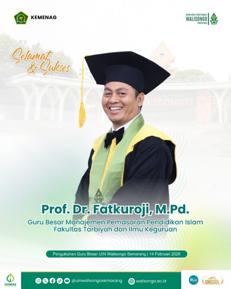 Dikukuhkan Guru Besar UIN Walisongo, Prof. Fatkuroji Dorong Madrasah Kuasai Strategi Pemasaran Digital – UIN Walisongo