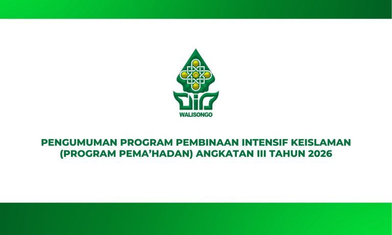 PENGUMUMAN PROGRAM PEMBINAAN INTENSIF KEISLAMAN (PROGRAM PEMA’HADAN) ANGKATAN III TAHUN 2026