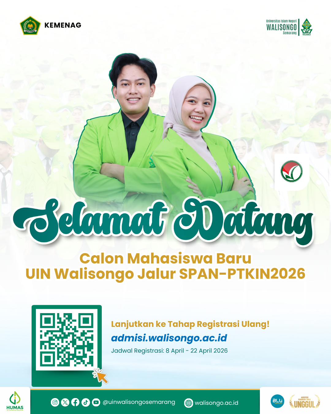 Persaingan Sengit! 15 Ribu Lebih Peminat Berebut Kursi di UIN Walisongo Semarang Jalur SPAN-PTKIN 2026 – UIN Walisongo