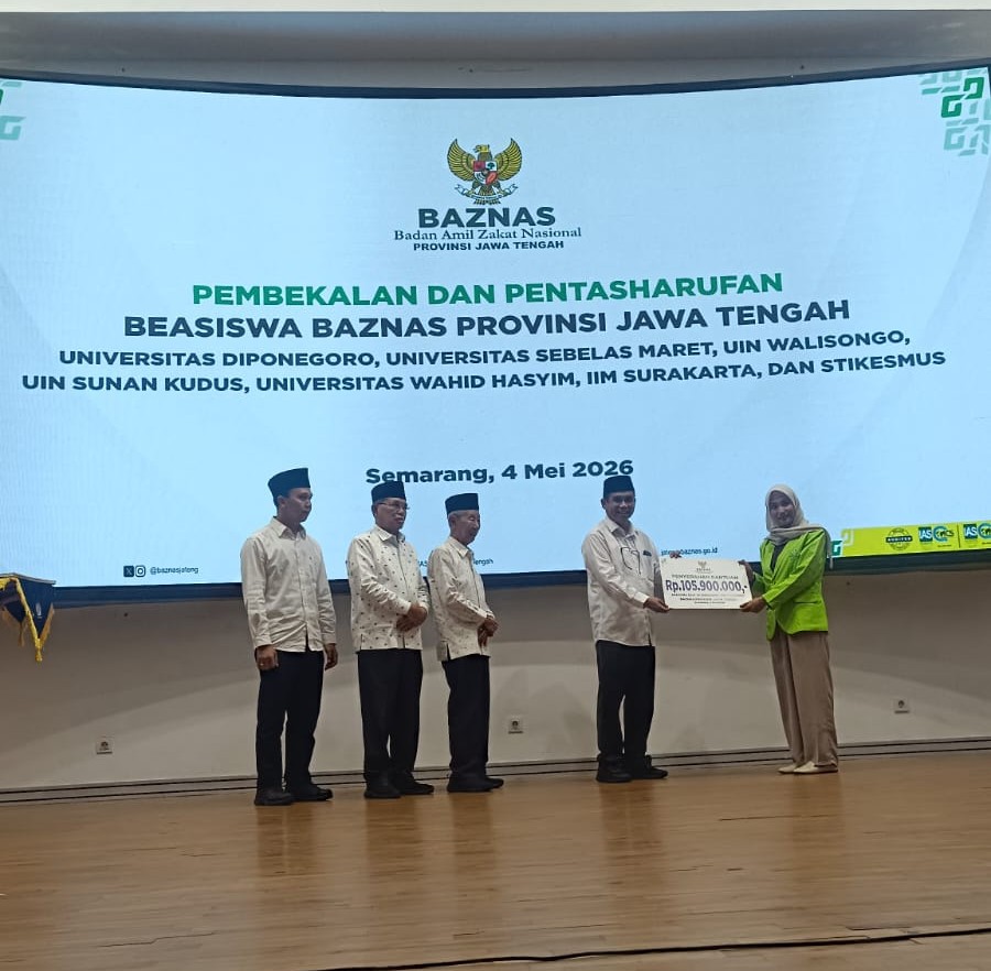 BAZNAS Jateng Salurkan Beasiswa Tahap III Tahun 2026 untuk 29 Mahasiswa – UIN Walisongo 1 BAZNAS Jateng Salurkan Beasiswa Tahap III Tahun 2026 untuk 29 Mahasiswa – UIN Walisongo