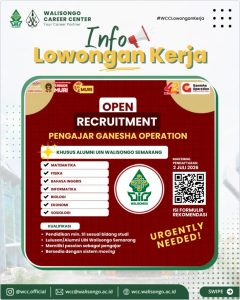 WCC UIN Walisongo Jalin Kerja Sama Strategis dengan Ganesha Operation, Buka Peluang Karir dan Campus Hiring bagi Alumni UIN Walisongo